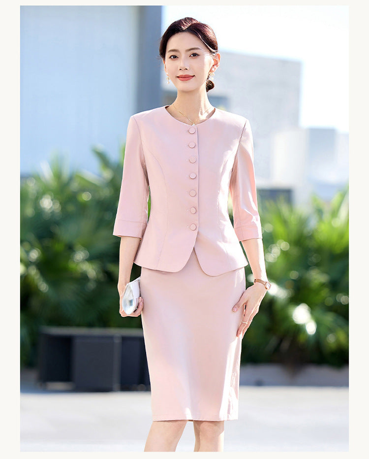New Chinese Style Professional Skirt Classy Suit Suit for Women 2025 New Sales Workwear Conference Reception Work Clothes Summer