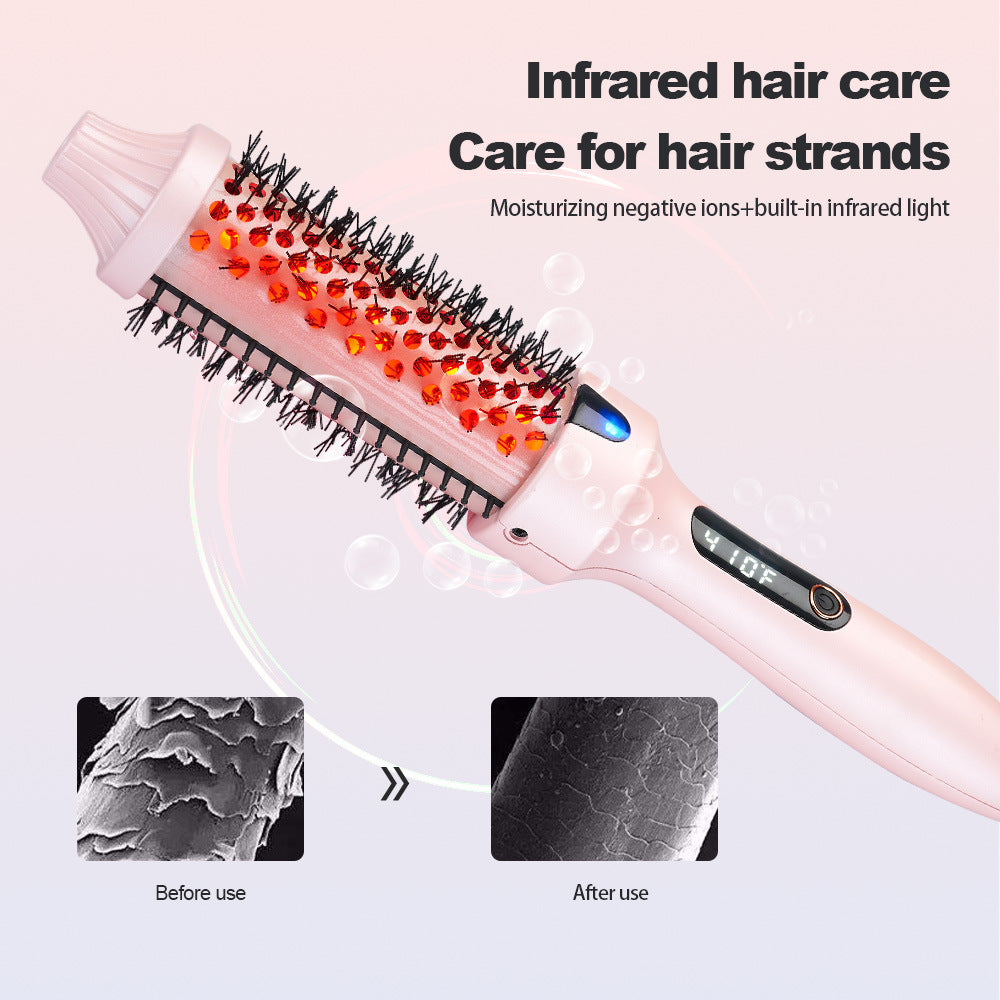 Patented Cross-Border Popular Infrared Curling Comb Straightening Comb Curling Iron Internet Celebrity Short Hair Home Electric Curling Wand