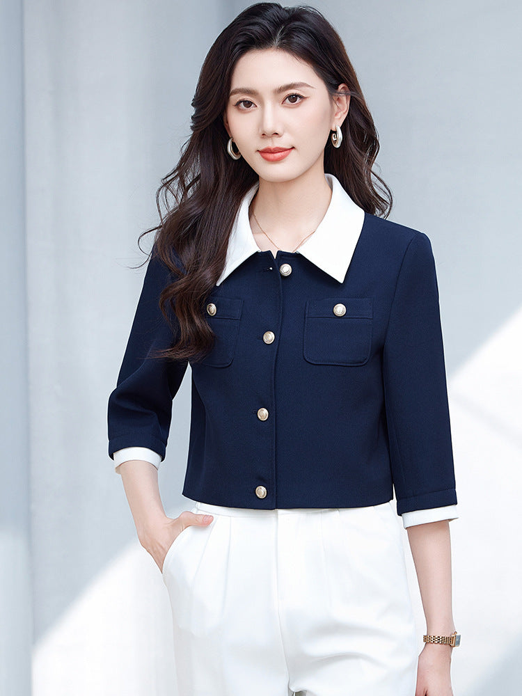 Blazer Women's Spring and Summer 2025 New Elegant Goddess Style Workplace Work Clothing Fashion Professional Suit Suit
