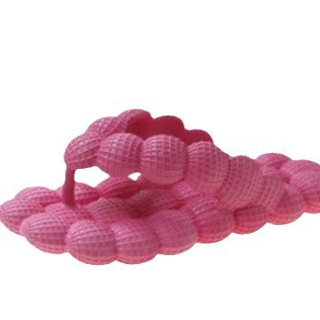 Flip-flops Women's Outfit New Spring and Summer Korean Style Fashionable All-match Non-slip Flat Massage Ball Beach Sandals