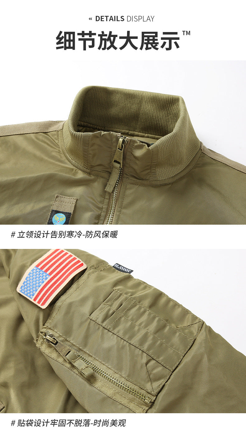 Autumn and Winter Ma1 New Jacket cotton and thickening Tooling Air Force Loose plus size Casual Jacket Baseball Suit Pilot