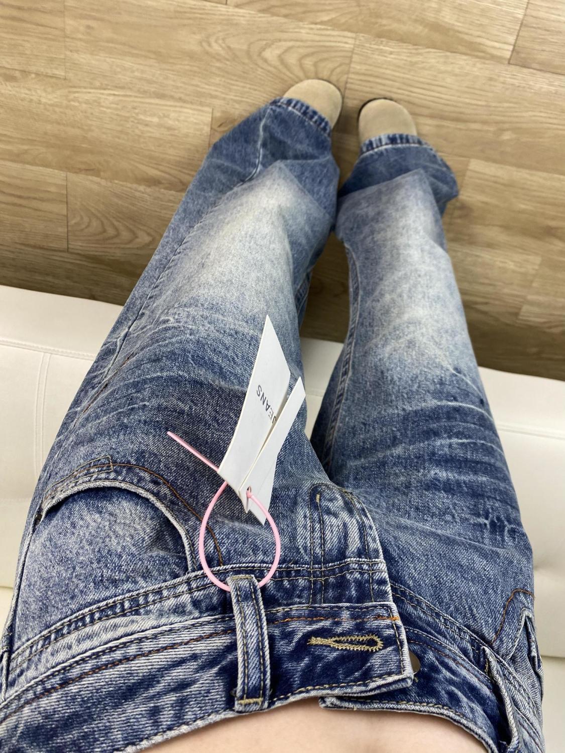 Low-Waist American Style Bootcut Jeans for Women New 2025 Autum Large Size Sexy Loose Slimming Look Straight Bell-Bottomed Pants