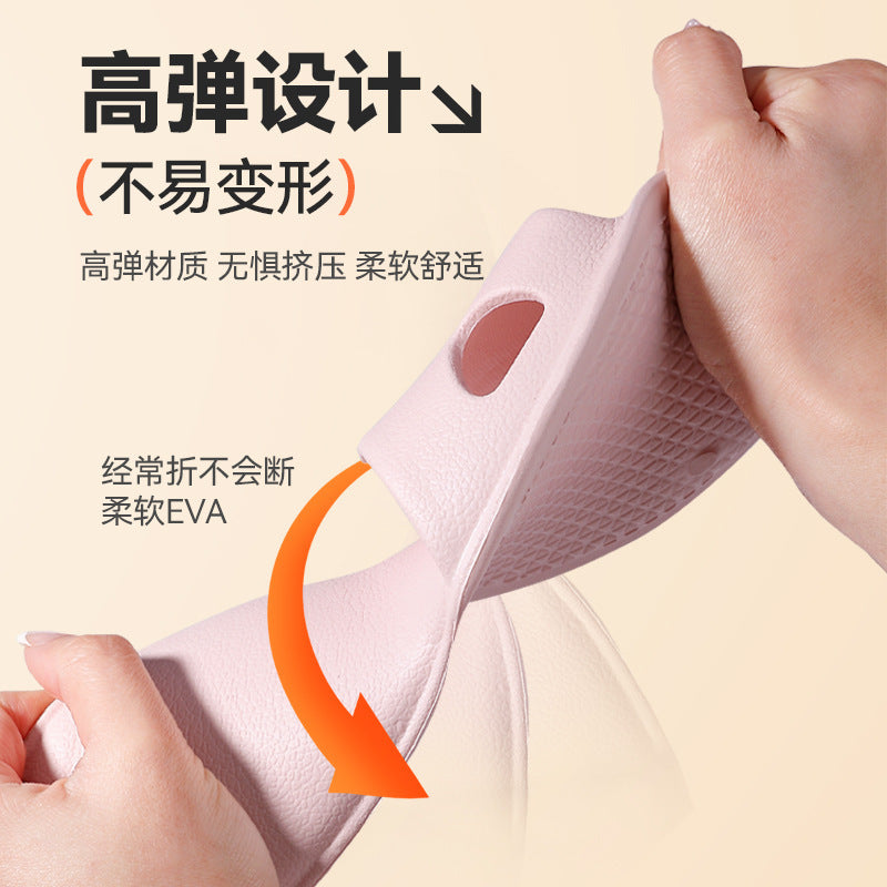 Eva Sandals for Men's Home Bathroom Men's and Women's Non-Slip Flexible Travel Business Trip Hotel Bath Foldableable Slippers