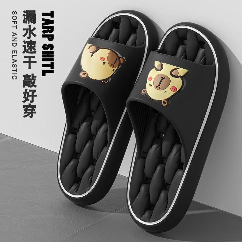 Kapi Barra Eva Slippers Women's Home Indoor Bath Shoes Bathroom Leakage Non-slip Slippers Men's Breathable Sandals