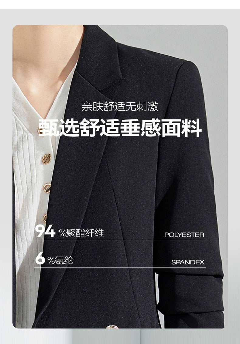 Gray Suit Women's Formal Wear 2025 New Spring & Fall Small High-End Elegant Professional Suit Work Clothes