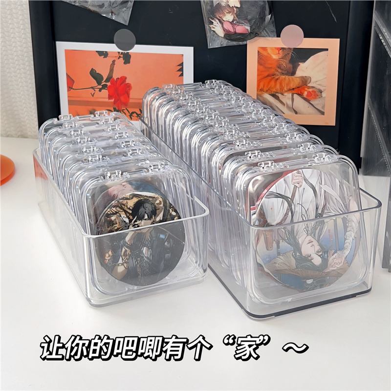 Transparent Bar Storage Box Dust-Proof and Moisture-Proof Protective Cover Desktop Badge Display Frame Food and Toy Millet Storage Display Stand