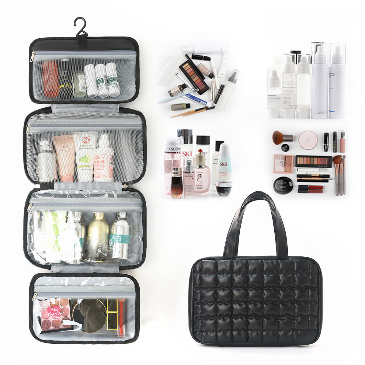 Feihong Cross-Border 60% off Storage Bag Dry and Wet Separation Hangable Large Capacity Toiletries Bag Cosmetics Portable Cosmetic Bag