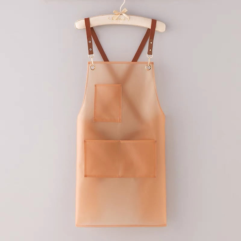 New apron tpu Waterproof antifouling kitchen household pet shop barber shop men's and women's work clothes customizable logo