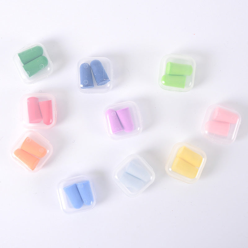 Slow Rebound Sponge Memory Foam Sleep Noise Reduction Isolation Mute Anti-Noise Travel Nap Ready Stock Wholesale Earplugs