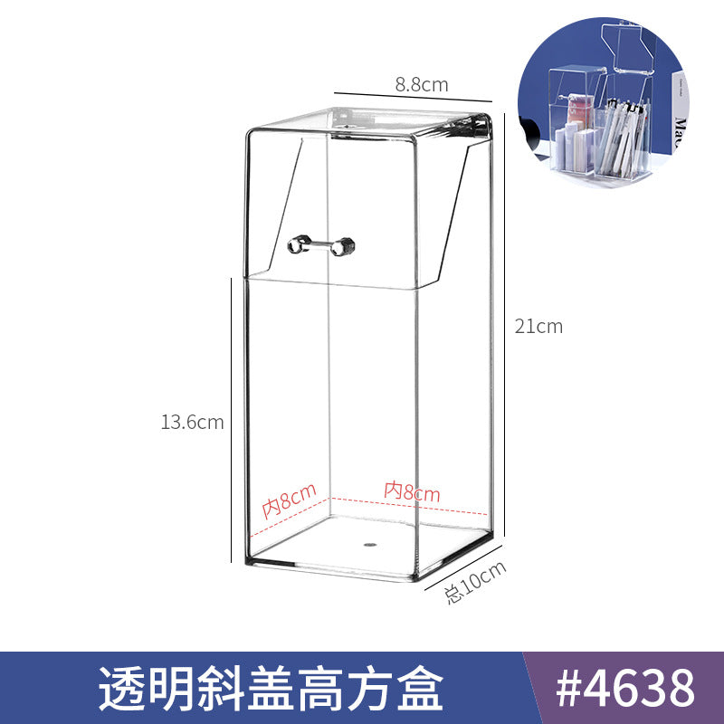 Makeup Cotton Swab Storage Box Makeup Remover Cotton Toothpick Line Acrylic Box Desktop Beauty Egg Cosmetics Storage Box