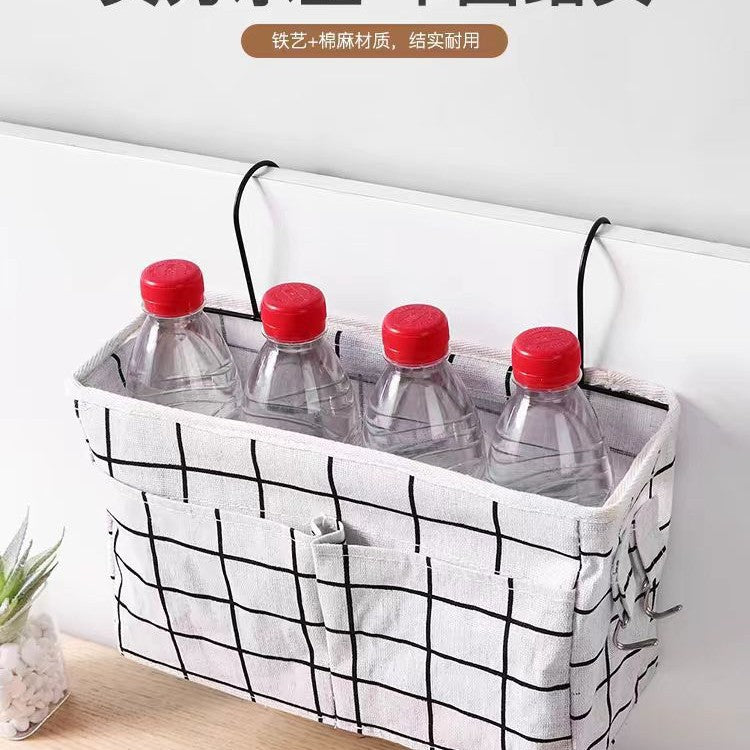 Bedside Storage Hanging Bag Dormitory Upper Bed Bedside Storage Rack College Students' Female Dormitory Bed Mobile Phone Hanging Basket Fabric Bag