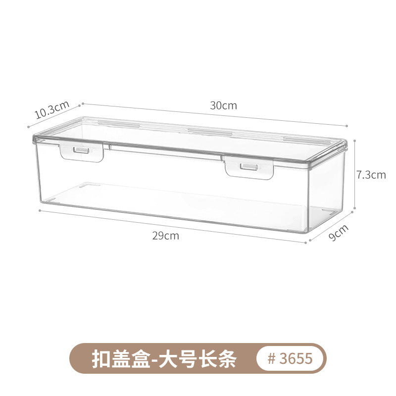 [Special Offer] Transparent Storage Box Flip-Top Organizer Multi-Purpose Square Storage Box Miscellaneous Box 20 Sizes