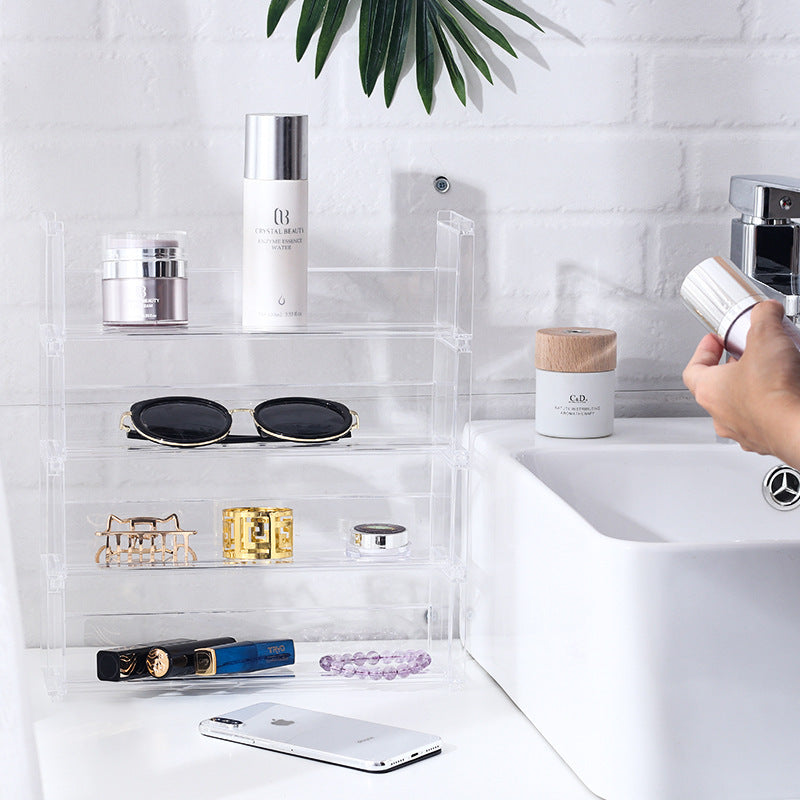 5028. Japan Km.5029. Simple Transparent Shelf, Multiple Hand-Made Display Shelves Can Be Stacked