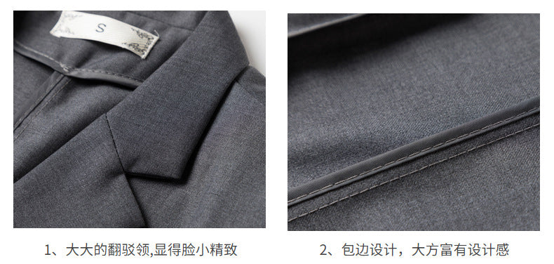 Spot New Summer Women's Professional Suit Executive Management Uniform Work Clothes Korean Style Business Suit Short-Sleeved Suit