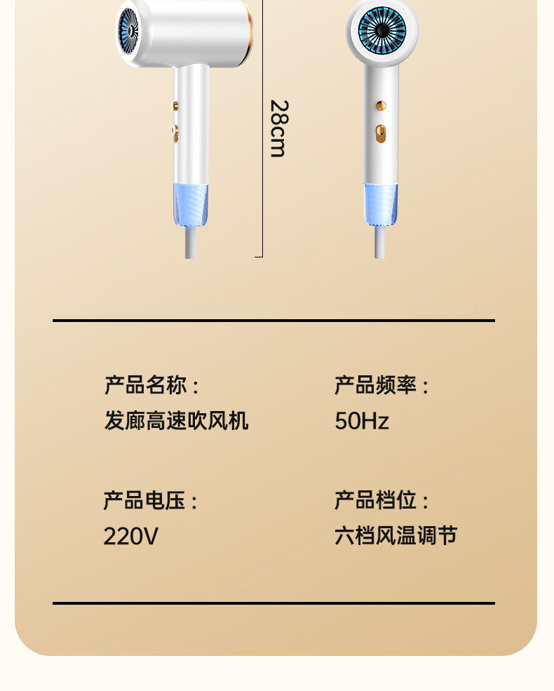 Household Negative Ion Hair Care Hair Dryer, High-Power Quick-Dry Constant Temperature, Factory Wholesale, Dropshipping, Supports Oem