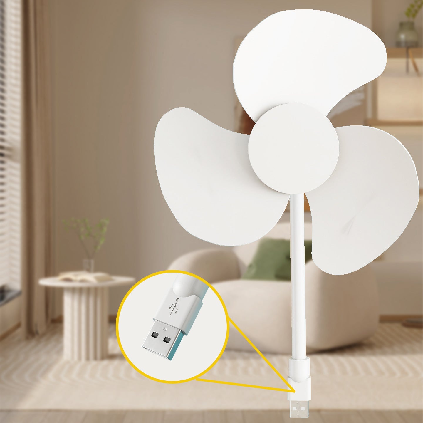 High-Quality Multifunctional USB Fan, Integrated Fan for Home Use, Bedroom, Universal Flexible Hose, Small Cyclone Fan for Bathroom