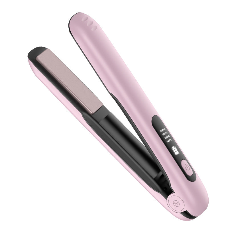USB rechargeable wireless hair straightener straight curling iron dual-purpose curling iron portable straight plate splint hair straightener