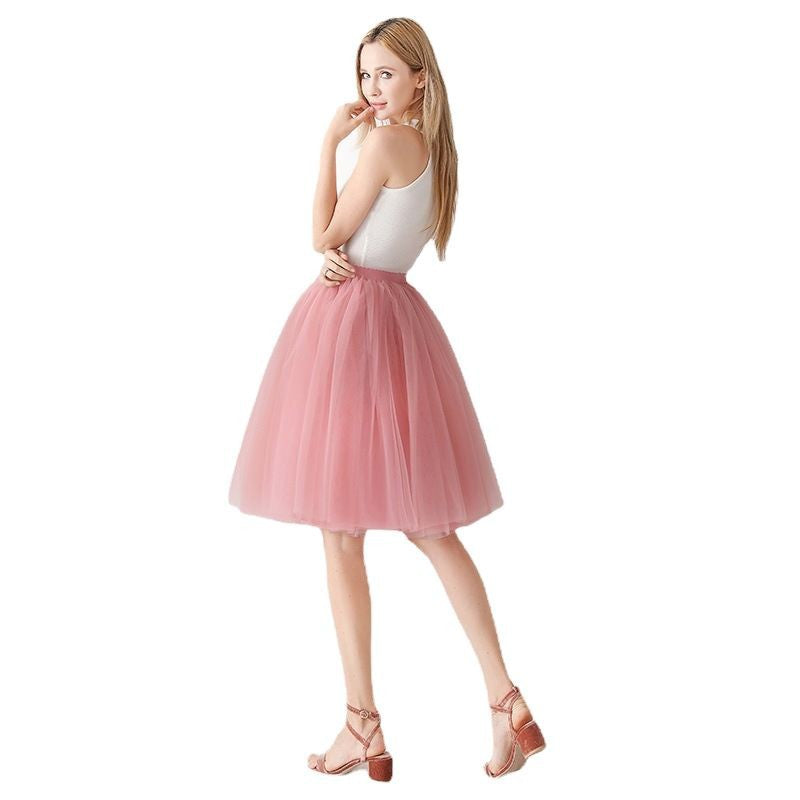 European and American High Waist Mesh skirt tulle skirt Adult Amazon Cross Border tutu skirt Women
