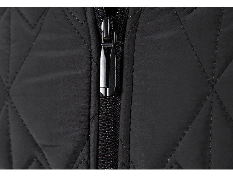 Cross-border winter fleece-lined thickened sweater plus size baseball collar zipper cotton-padded coat cardigan long sleeve warm sweater