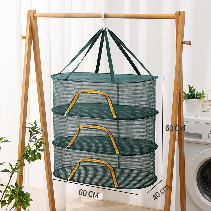 Drying Net Dry Goods Artifact Fly-proof Cage Foldable Balcony Dry Goods Net Home Drying Fish Drying Vegetable Net