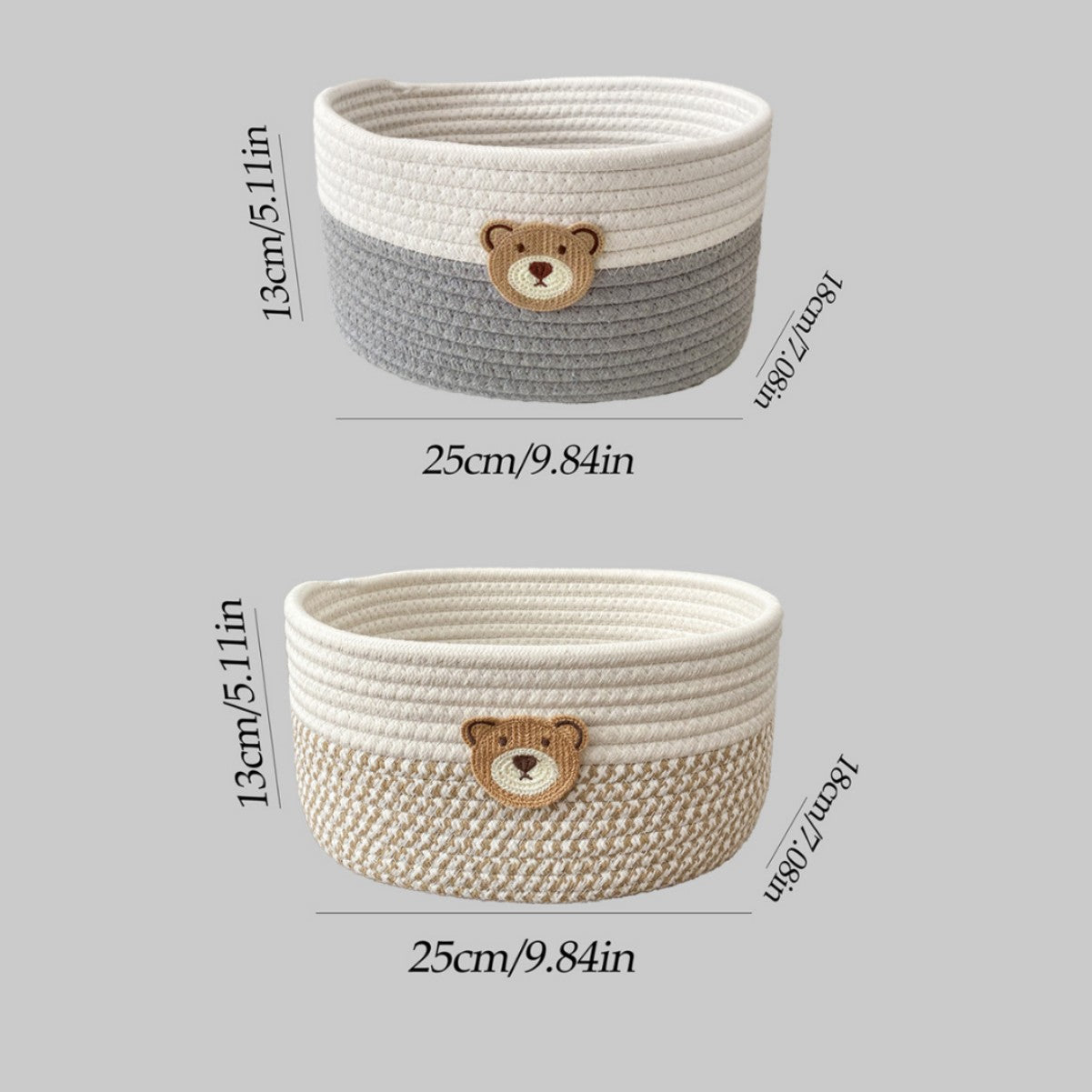 Cotton Rope Woven Cute Snack Storage Basket Creative Home Desktop Remote Control Storage Box Bedside Storage Basket