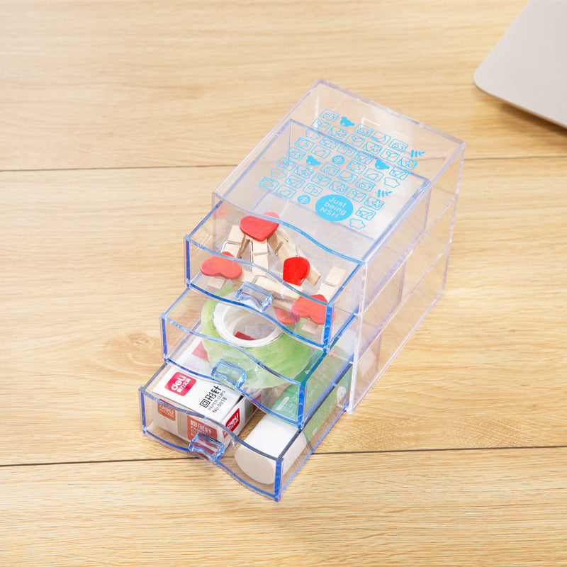 Nsh.6272 Mini Desktop Storage Box Ins Style Simple Drawer-Type Stackable Stationery and Cosmetics Storage Box