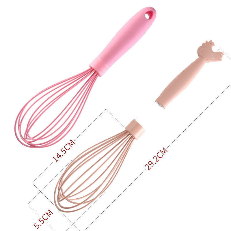 Food Grade Silicone Manual Egg Beater Household Egg Blender Cream Flour Stirring Bar Kitchen Baking Tools