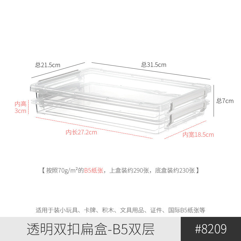 [Special Offer] Transparent Storage Box Flip-Top Organizer Multi-Purpose Square Storage Box Miscellaneous Box 20 Sizes