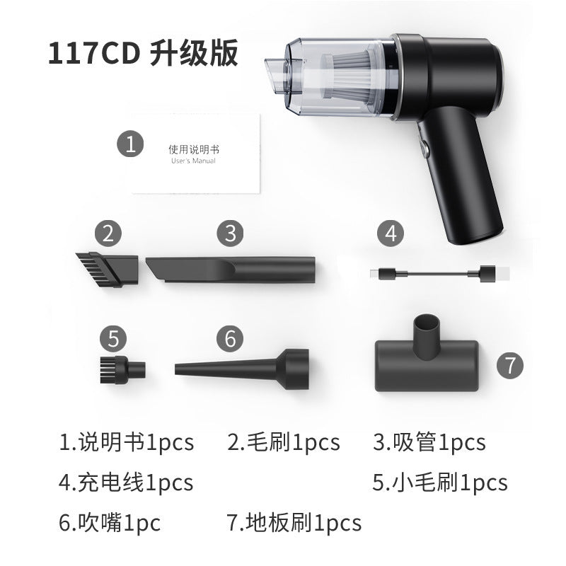 Car-Mounted Wireless Dust Blower Vacuum Cleaner, Portable Handheld Small High-Suction Car Vacuum Cleaner, All-In-One Blowing and Suction Machine for Cars