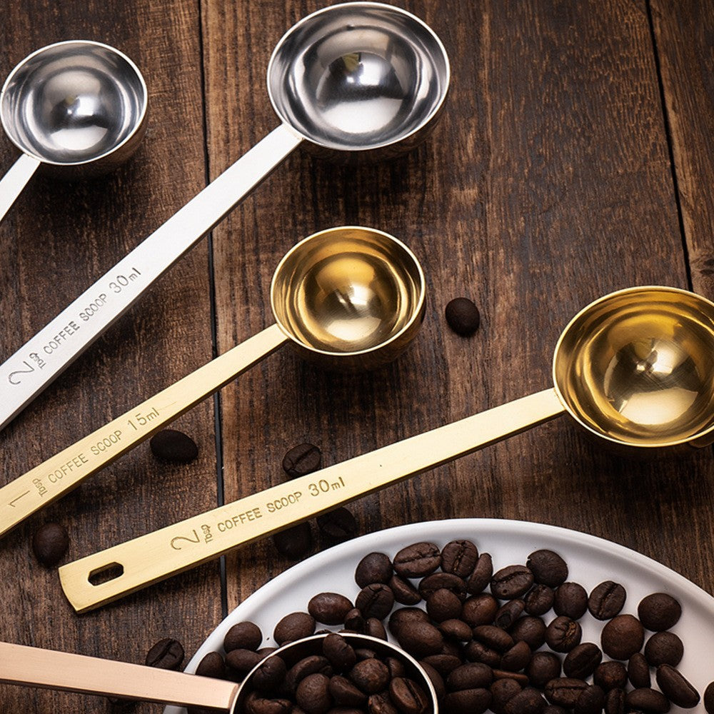 Factory Direct Sales 15ml Coffee Measuring Spoon 304 Stainless Steel Measuring Spoon Milk Powder Long Handle 20ml Baking Tools Wholesale
