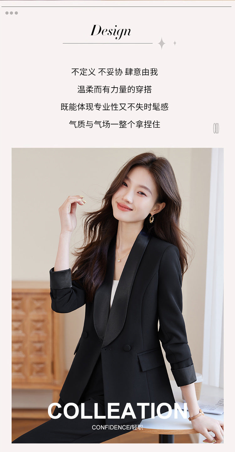 High-End Suit Suit Spring & Fall New Goddess Style Casual Slimming Look Elegant Fashion Commuter Business Professional Workwear