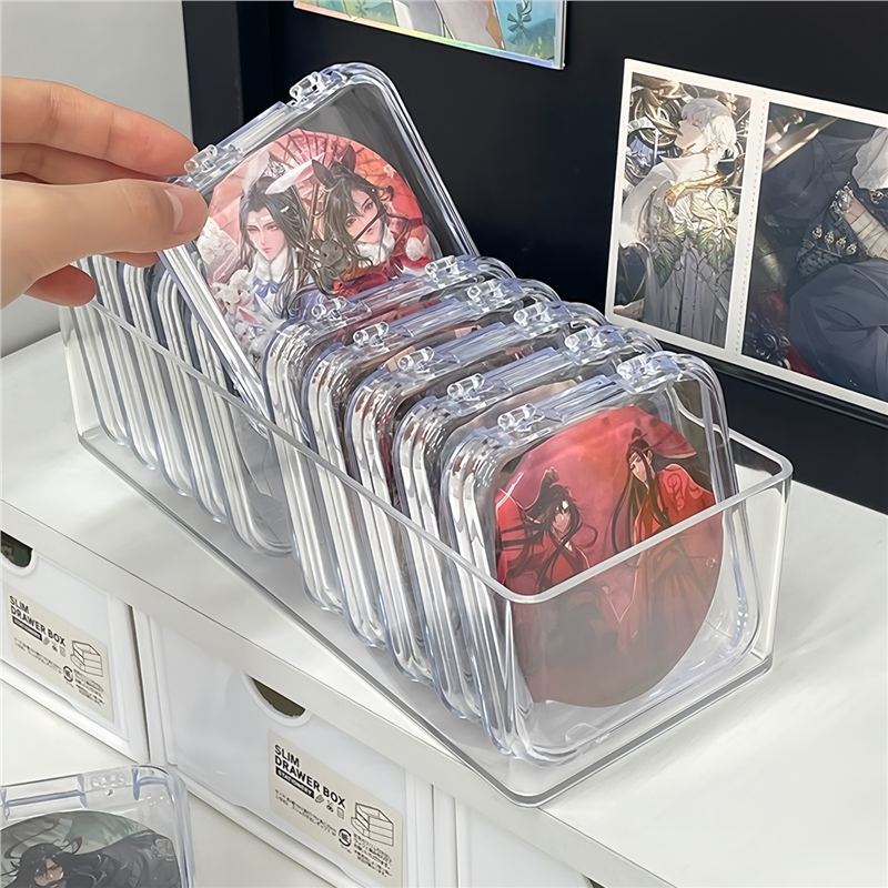 Transparent Bar Storage Box Dust-Proof and Moisture-Proof Protective Cover Desktop Badge Display Frame Food and Toy Millet Storage Display Stand