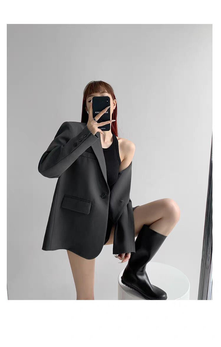 Light Luxury Small Suit for Women, 2026 Spring New Style, Gray Commuter Suit, Niche Design, Elegant Jacket