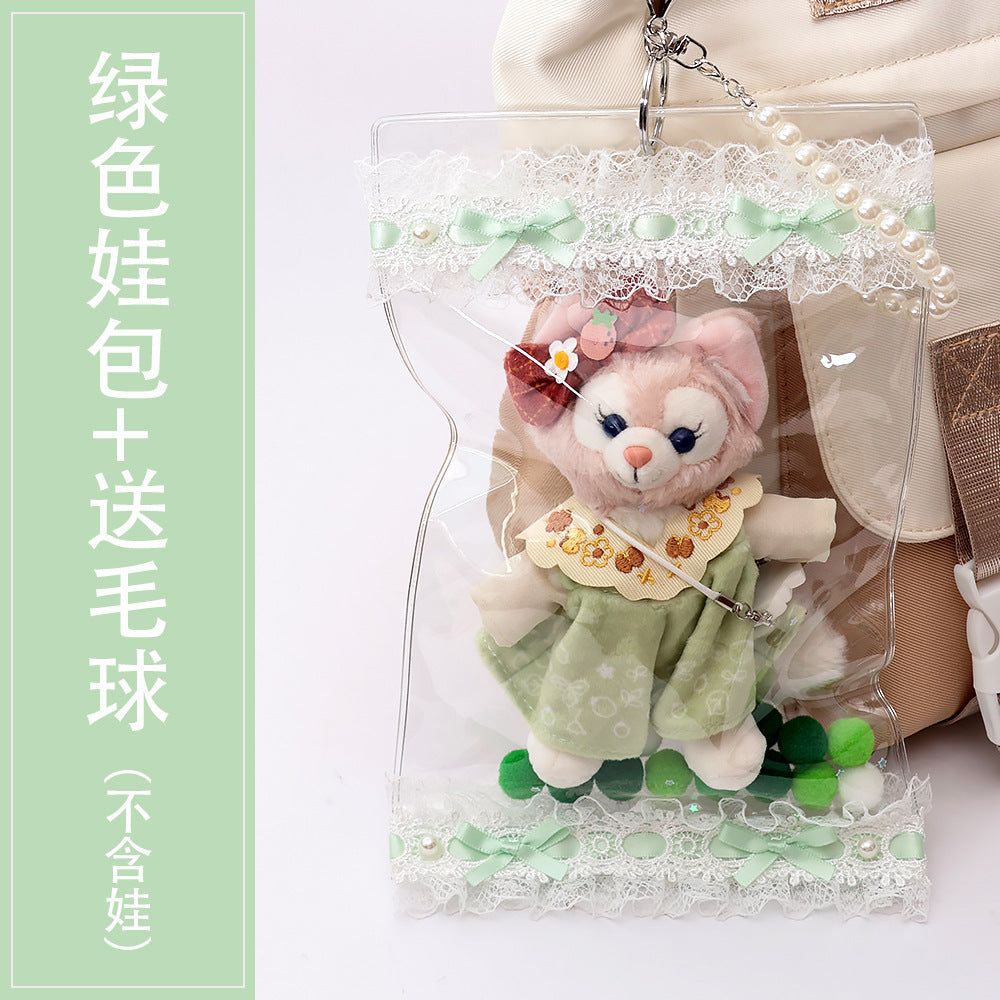 Transparent Trendy Storage Bag, Cute Lina Belle, High-Looking Dust Bag, Baby Bag Protective Cover, Sweet and Versatile Pain Bag
