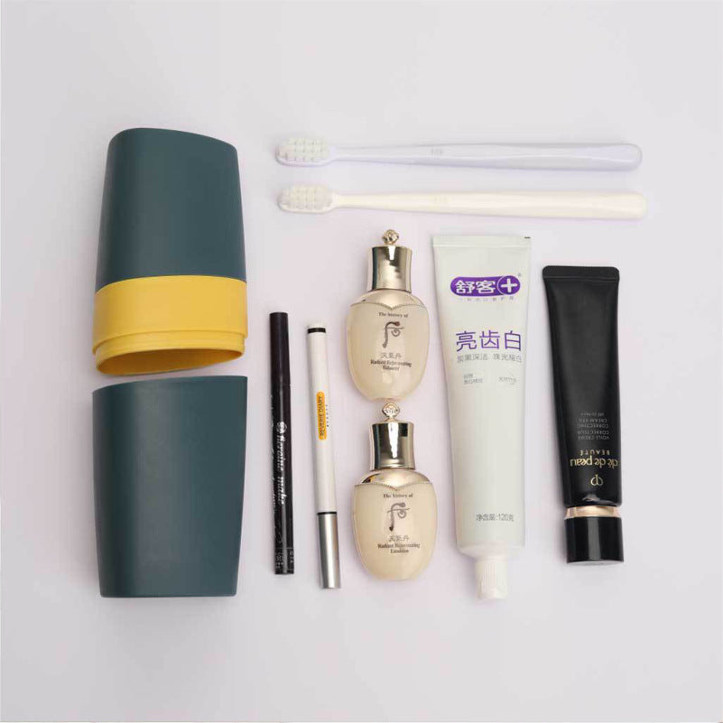 Lojas Travel Wash Cup Travel Essential Portable Toothbrush Storage Box Mouthwash Cup Travel Toothbrush Box