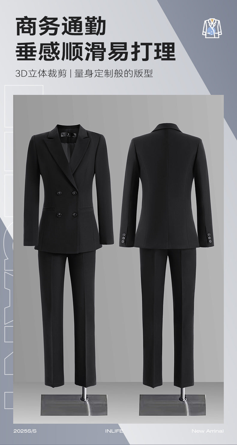 Cross-Border High-End Professional Blazer Suit for Women, Hotel Front Desk Uniform, Jewelry Store Workwear, Spring and Autumn