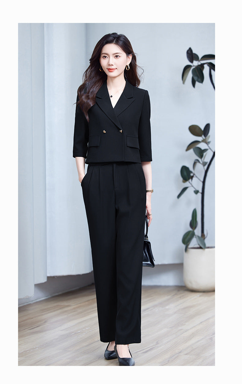 High-End Age-Reducing Business Attire, Petite Suit, Stylish, Casual, Slimming and Taller, Short Suit and Pants