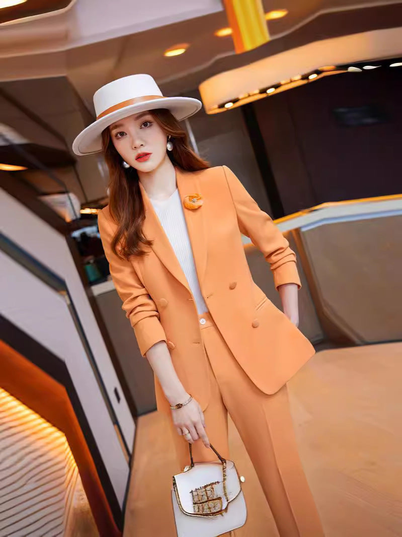 Cross-border spring business attire professional suit women's hotel front desk work clothes women's formal attire beautician work clothes