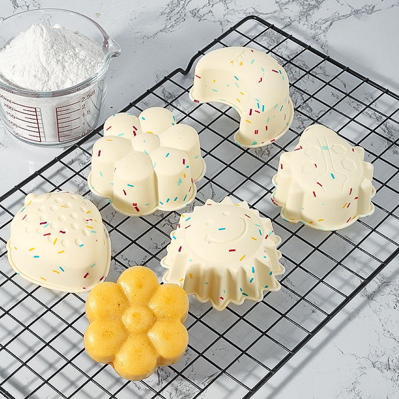 New Silicone Muffin Cup Cake Baking Dessert Tart Pudding Mold Cake Cup Silicone Baking Mold Supply