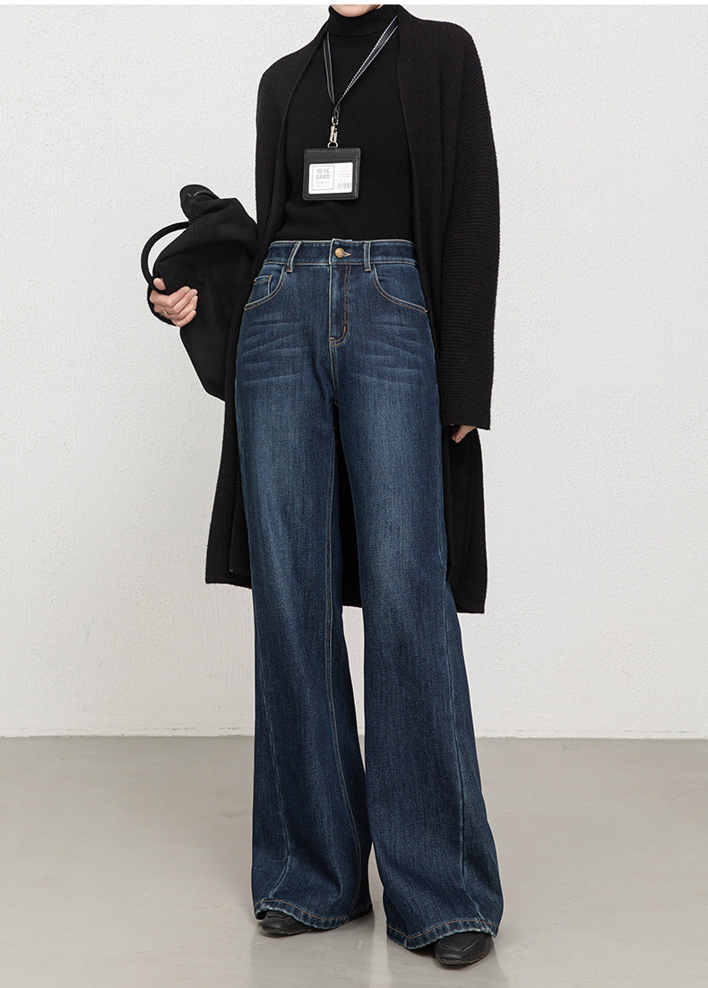 If the 2025 Winter New Style Fleece-Lined and Thickened Women's Jeans Are Four-Way Stretch, Warm, Long, Flared Pants 8120H