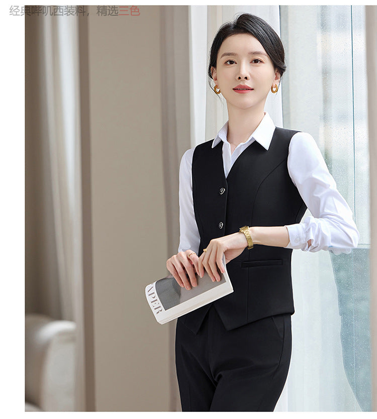 Professional Vest Suit Female Hotel Sales Office Waiter Formal Suit Vest Vest Property Teacher Work Clothes