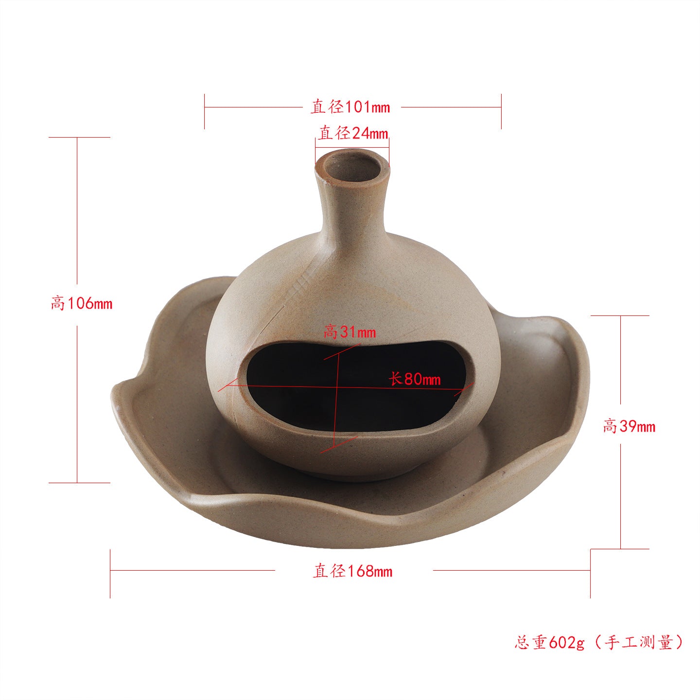 Yuerui Cross-Border Peruvian Palo Santo Holder Sage Burning Tray Ceramic Aromatherapy Fireplace