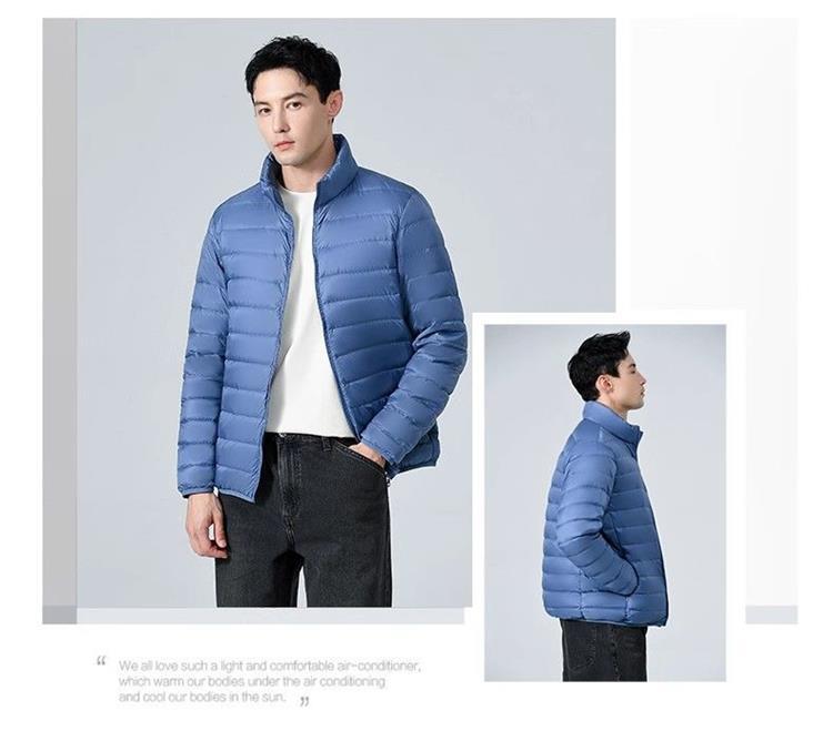 2024 New Style Lightweight Cotton Western Style Clothing Men's Short Lightweight Anti-Season Light Warm Jacket Fashionable Stitching