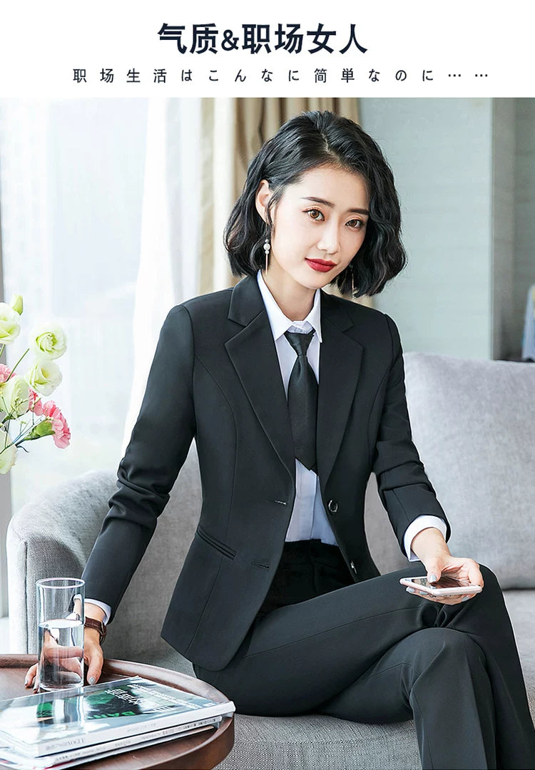Workplace Women's Elegant Office Workers Korean Style Suit Skirt Two-piece Fashionable Casual British Style Small Suit suit