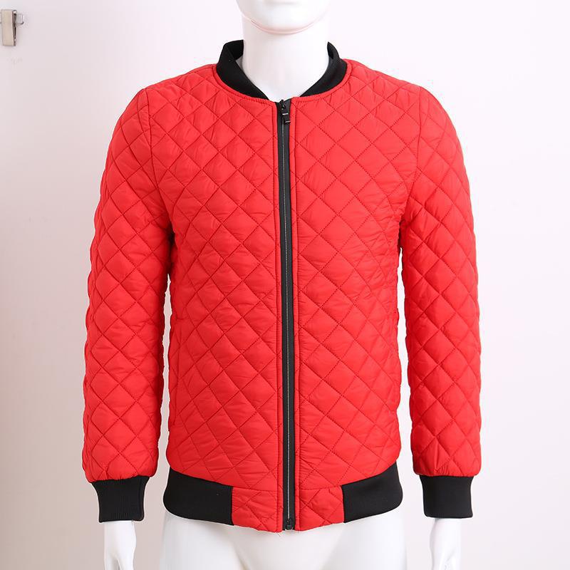 Cross-border foreign trade winter men's cotton-padded jacket European and American fashion Diamond cotton-padded jacket trend casual large size men's cotton-padded jacket coat