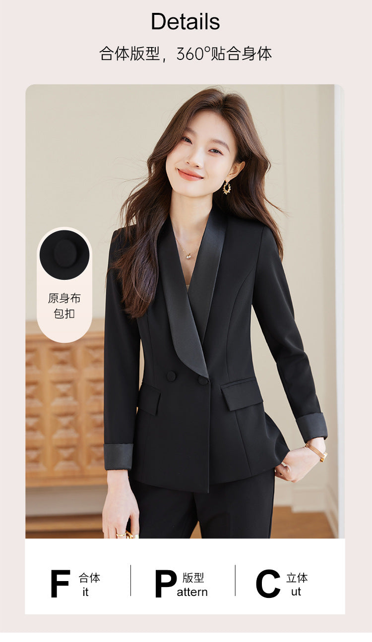 High-End Suit Suit Spring & Fall New Goddess Style Casual Slimming Look Elegant Fashion Commuter Business Professional Workwear