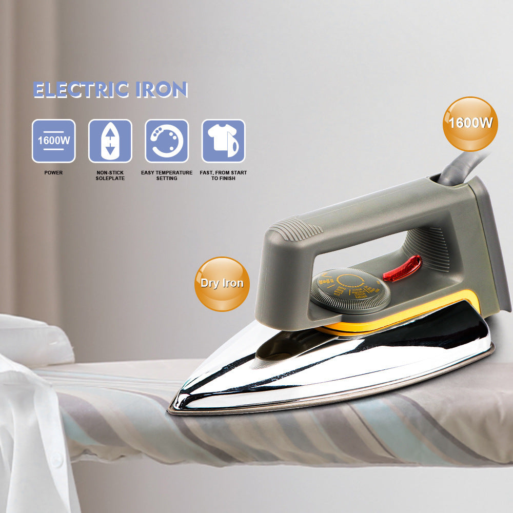 Cross-Border Us Standard 110V European Standard Dry Ironing Electric Iron Without Steam for Ironing Rhinestones, Wood Veneer, and Special for Dry Ironing