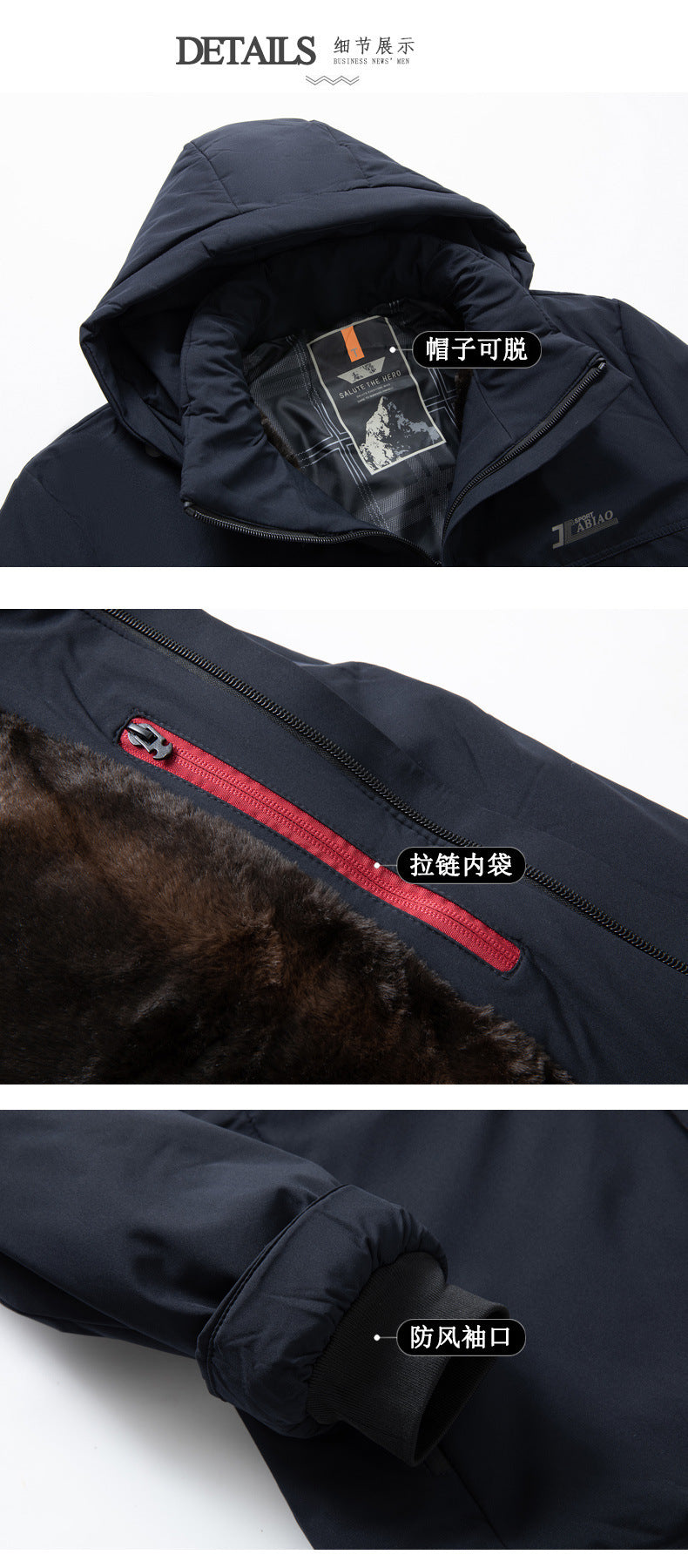 Autumn and Winter fleece-lined Thickened Cotton-padded Clothes Men's Cotton-padded Jacket Youth Warm regular All-match Fashionable Solid Color Quality
