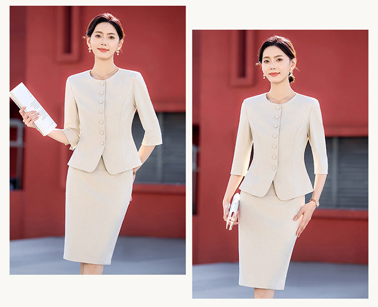 New Chinese Style Professional Skirt Classy Suit Suit for Women 2025 New Sales Workwear Conference Reception Work Clothes Summer