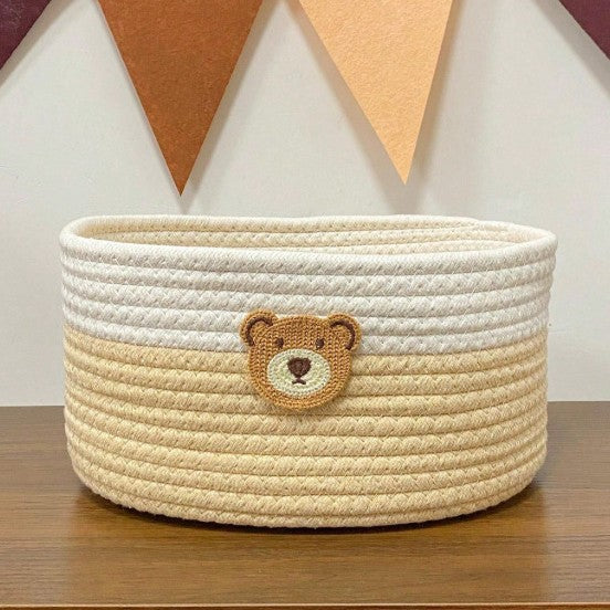 Cotton Rope Woven Cute Snack Storage Basket Creative Home Desktop Remote Control Storage Box Bedside Storage Basket